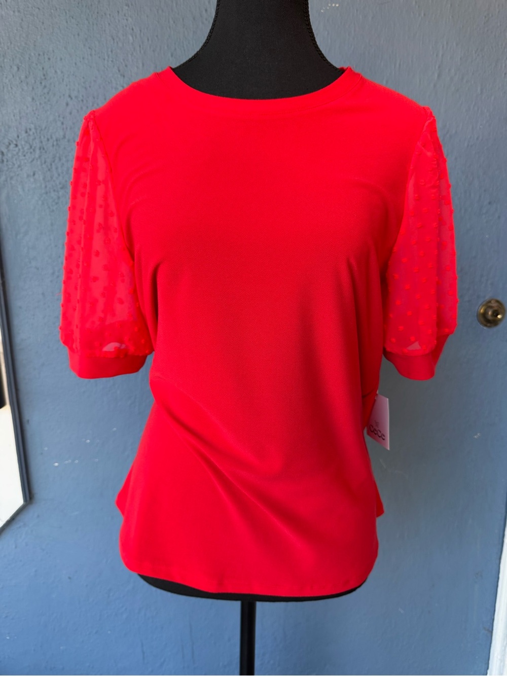 CeCe Puff-Sleeve Short Sleeve Tee